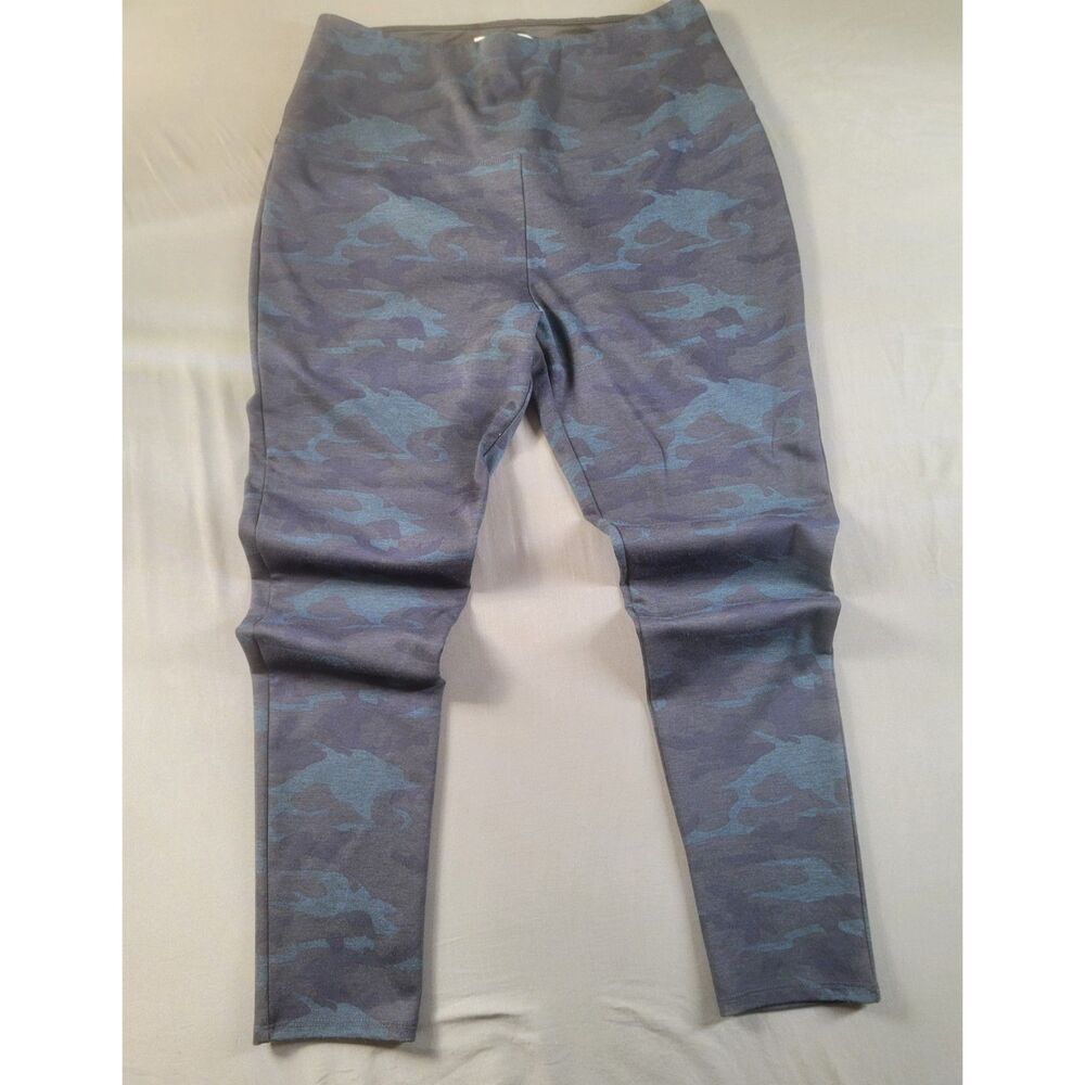 Rachel Zoe Women's Large Camo High Rise Leggings Blue Charcoal Stretch Pants